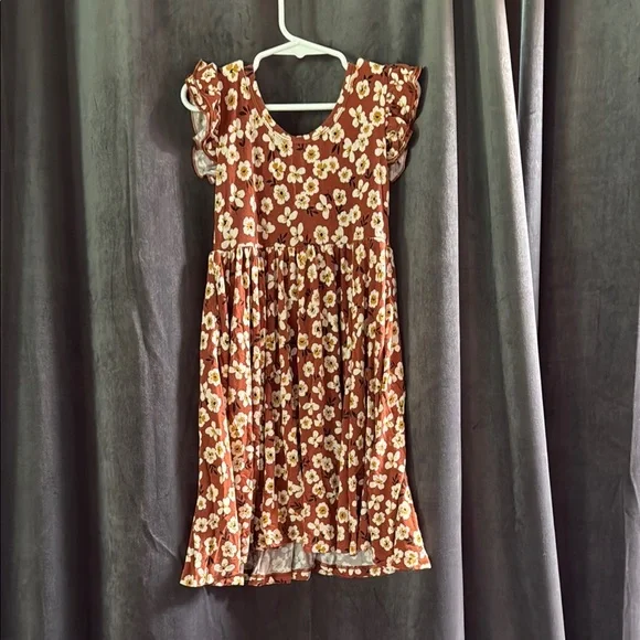 Little Sleepies Mocha Blossoms Twirl Dress - Picture 5 of 5